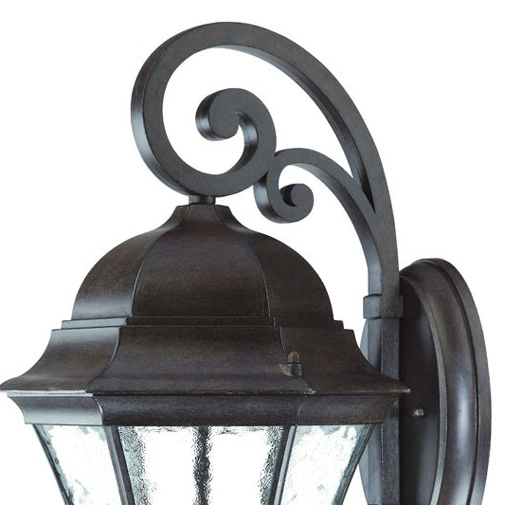 Waverly 3-Light Black Coral Wall Light-Outdoor Lighting-DECOROLALA