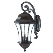 Waverly 3-Light Black Coral Wall Light-Outdoor Lighting-DECOROLALA