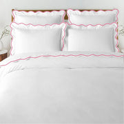 Waves Cotton Sateen Embroidered Edge Duvet Cover Set-Bed Sheet-DECOROLALA