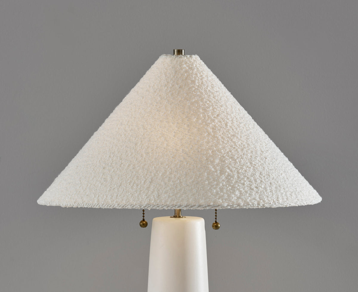 Waylon Table Lamp - White Ceramic 24.25"-Lighting-DECOROLALA