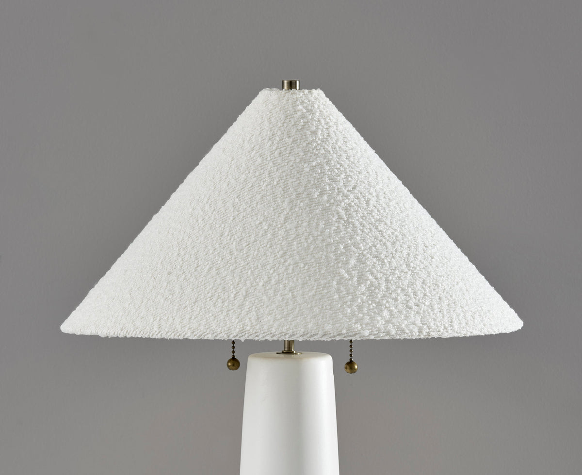 Waylon Table Lamp - White Ceramic 24.25"-Lighting-DECOROLALA