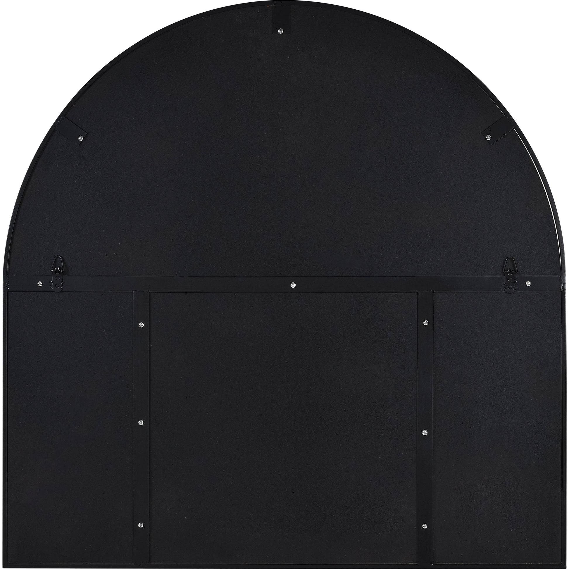 Wearstley 35" Tall Arch Wall Mirror, Black-Mirror-DECOROLALA