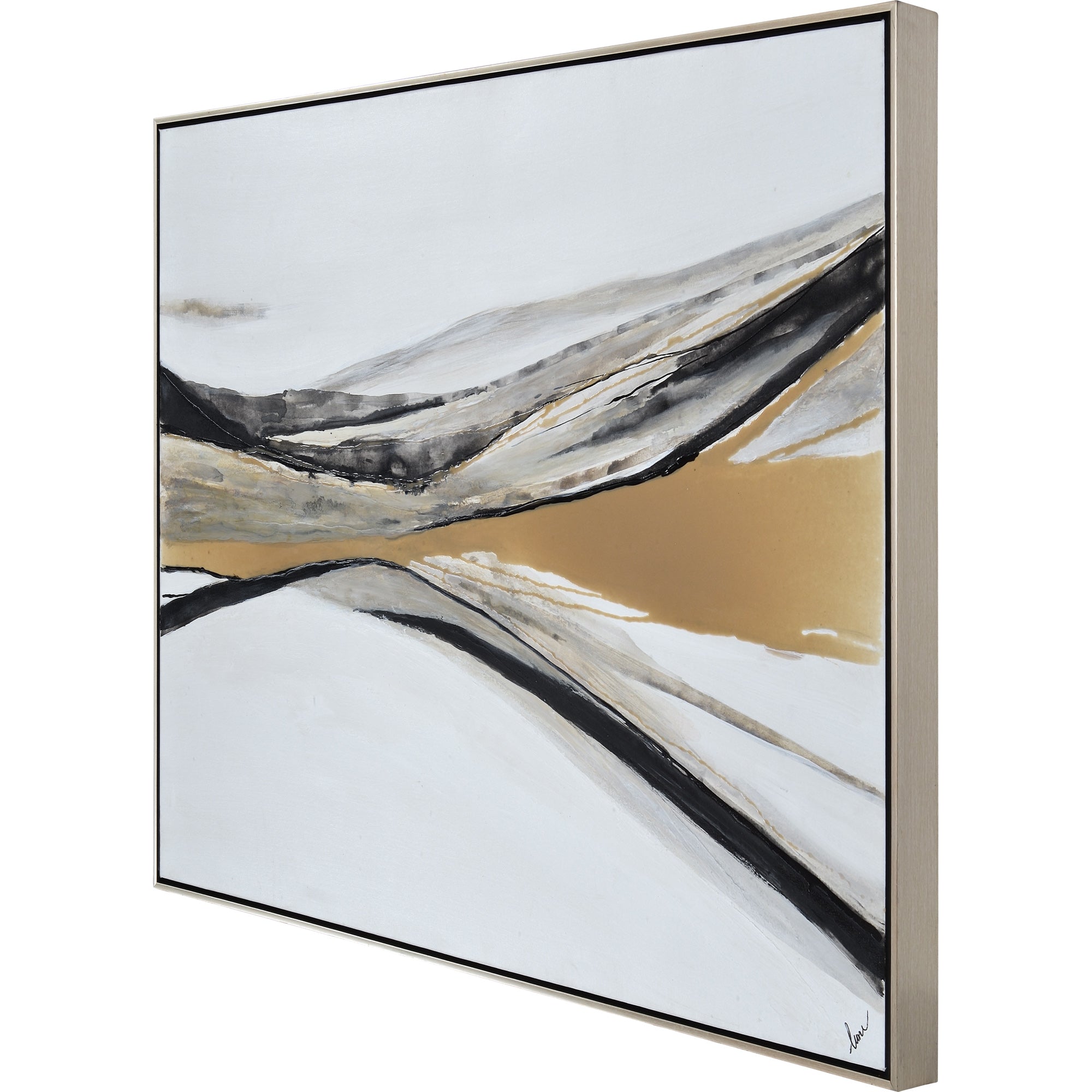 Webber 36" Wide Canvas Art, Black-Canvas Art-DECOROLALA