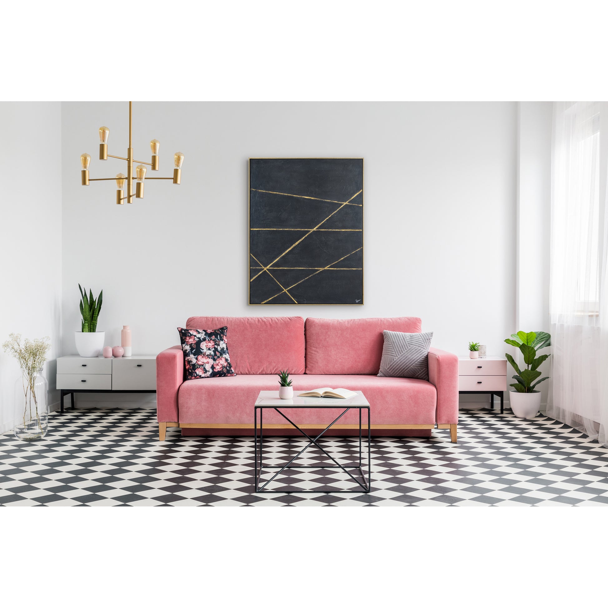 Webber 36" Wide Canvas Art, Black-Canvas Art-DECOROLALA