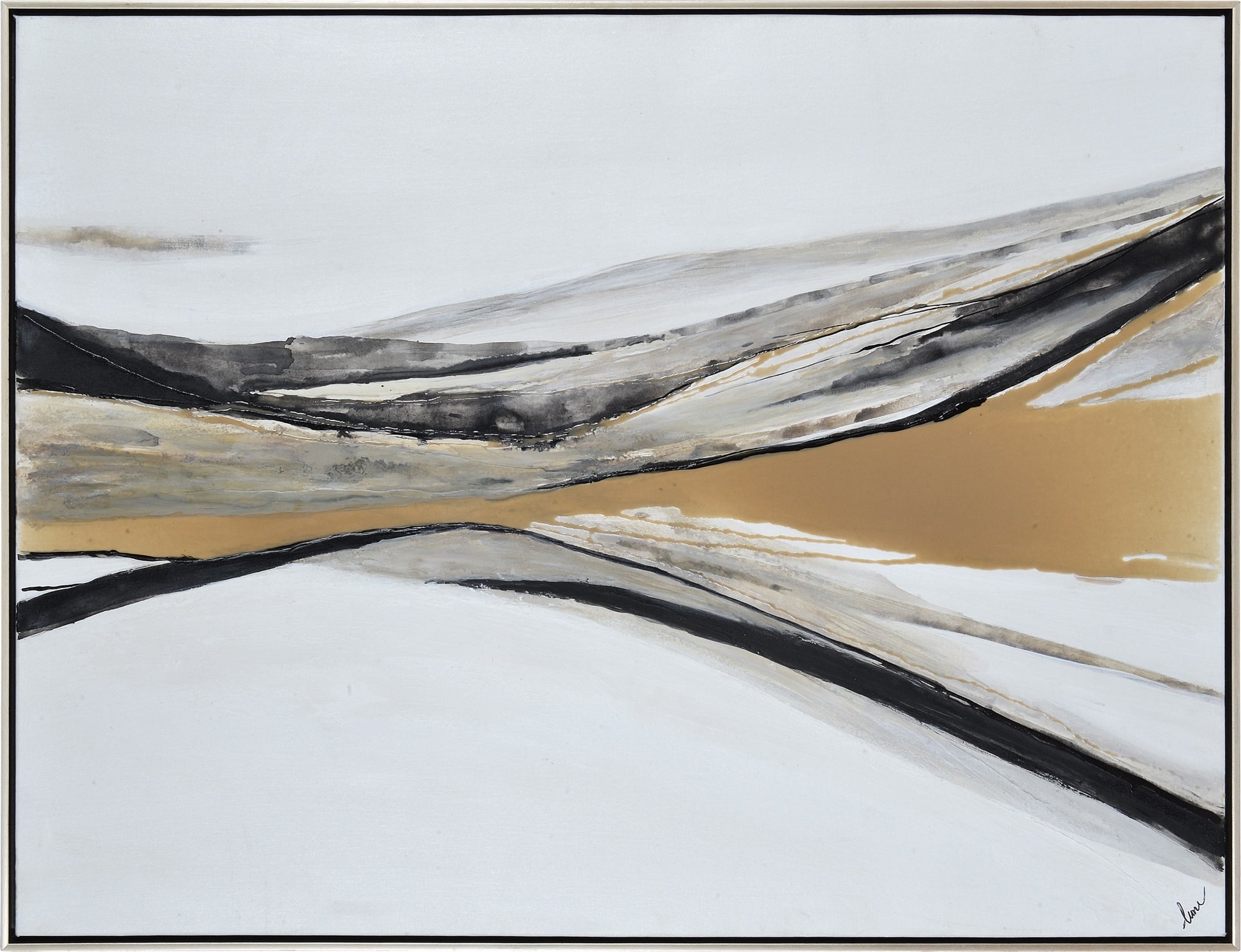 Webber 36" Wide Canvas Art, Black-Canvas Art-DECOROLALA