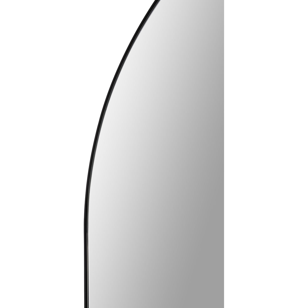 Webster 40" Tall Oval Wall Mirror, Black-Mirrors-DECOROLALA