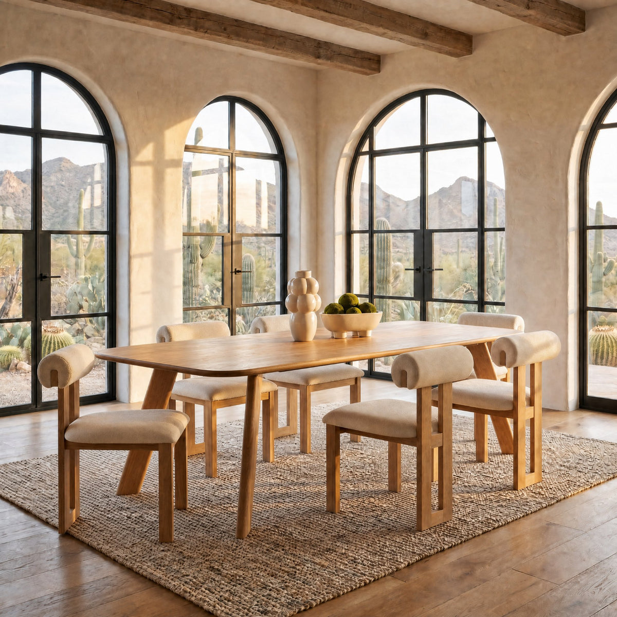 Welborn 84"L x 42"W Rectangular Dining Table | Modern | Wood | Seats 8-Dining Tables-DECOROLALA