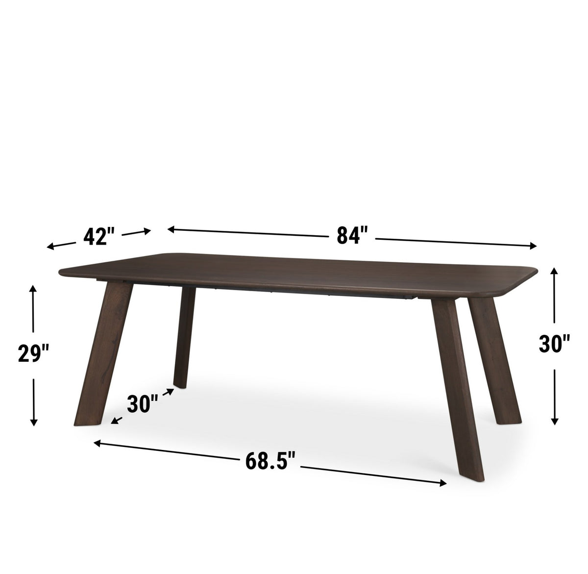 Welborn 84"L x 42"W Rectangular Dining Table | Modern | Wood | Seats 8-Dining Tables-DECOROLALA