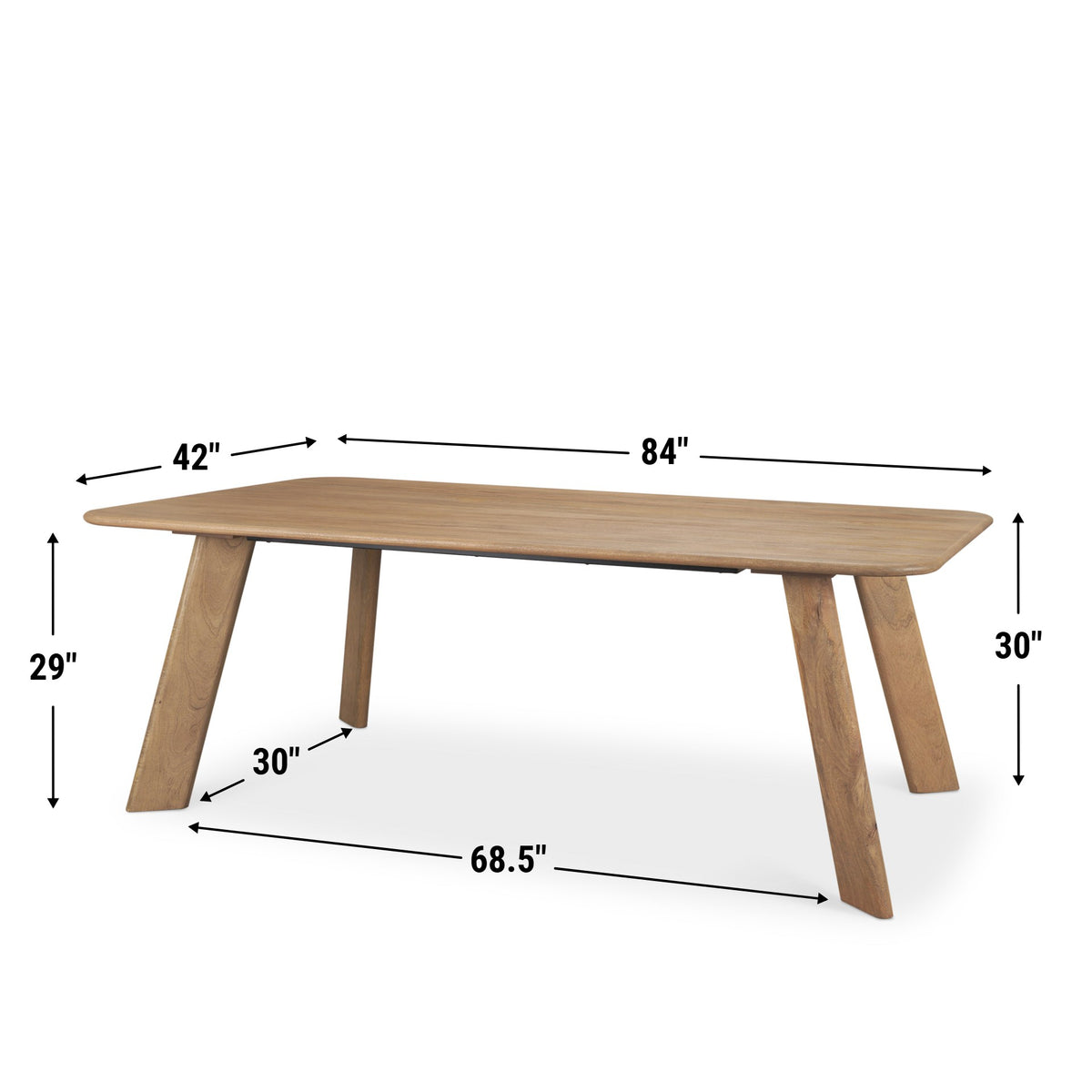 Welborn 84"L x 42"W Rectangular Dining Table | Modern | Wood | Seats 8-Dining Tables-DECOROLALA