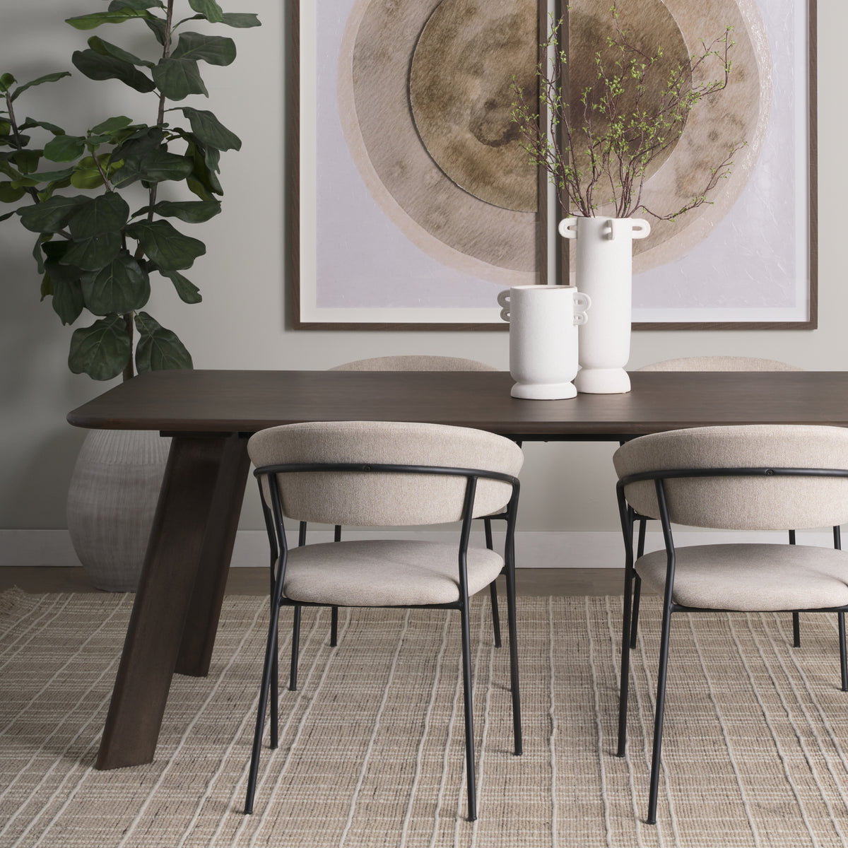 Welborn 84"L x 42"W Rectangular Dining Table | Modern | Wood | Seats 8-Dining Tables-DECOROLALA