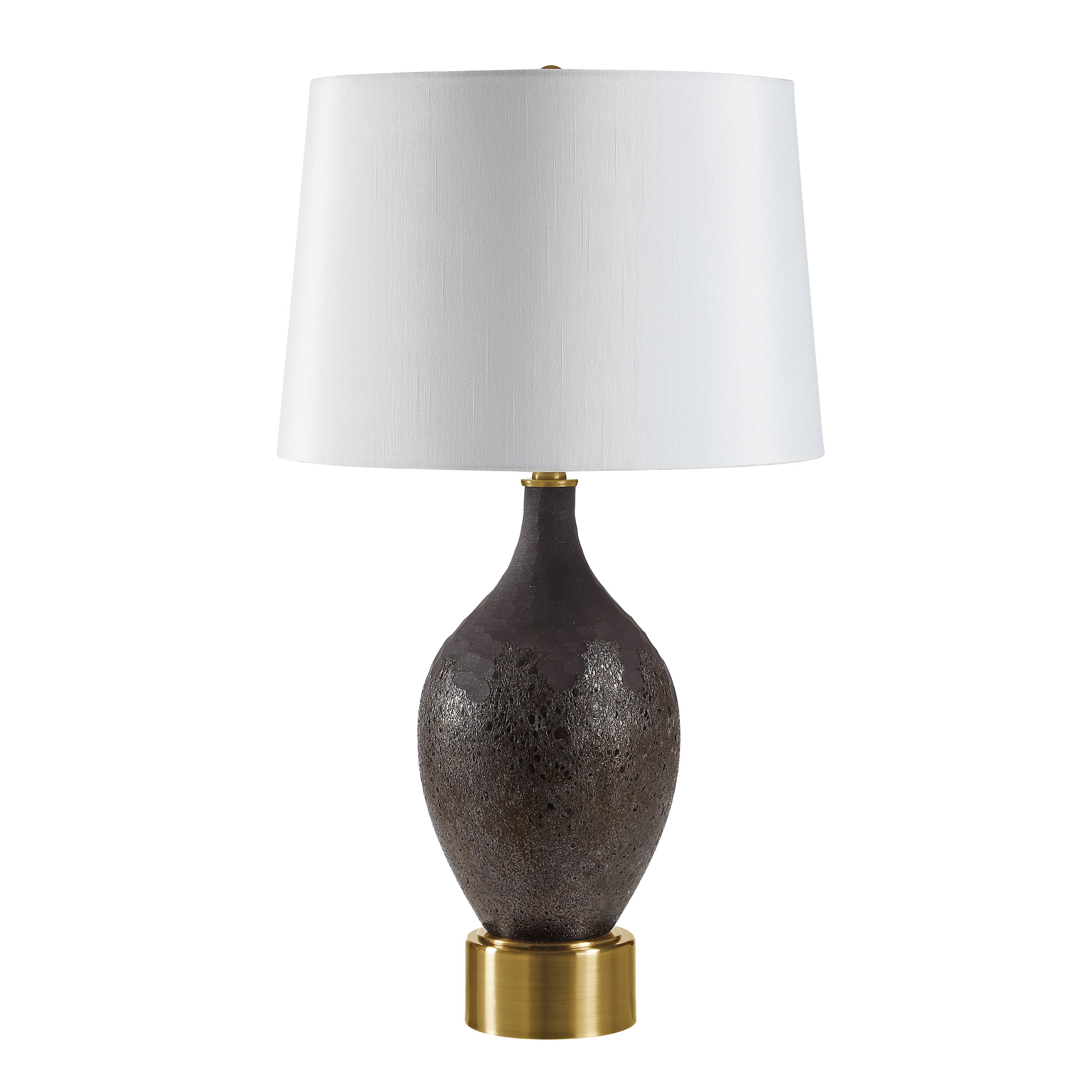 Weldon 26" Table Lamp Brown Brass-Table Lamp-DECOROLALA