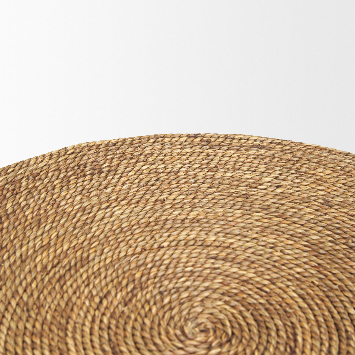 Wenopa Matte Black Wood w/ Natural Jute Accent Tables-Accent Tables-DECOROLALA