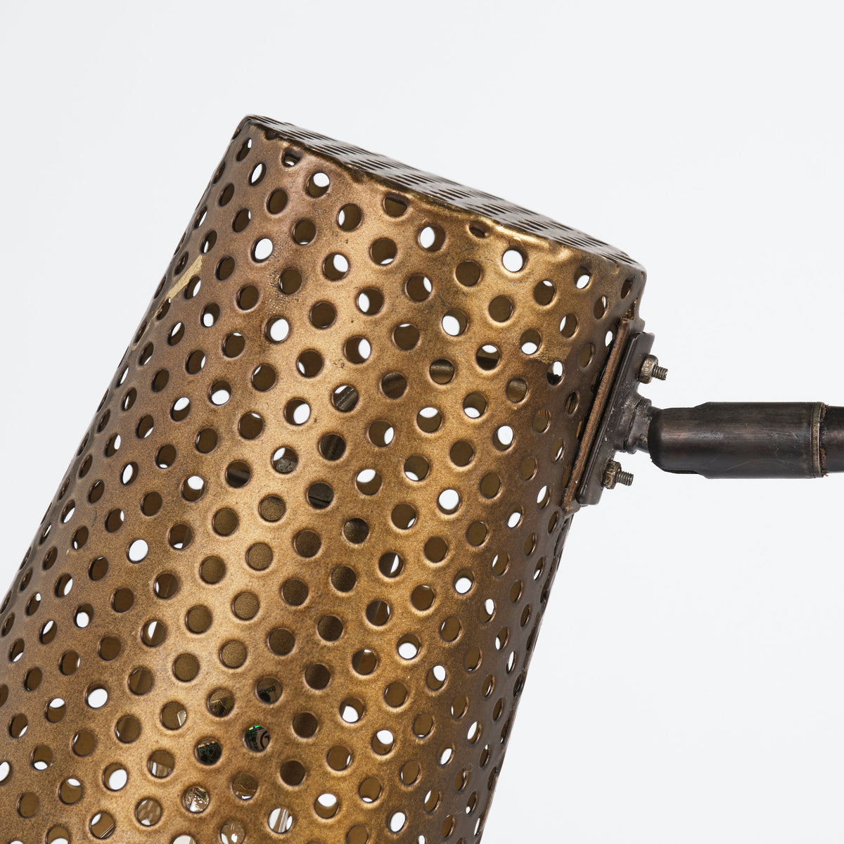 Wesley II (22.4"H) Gold/Black Perforated Metal Shade Table Lamp-Table Lamps-DECOROLALA