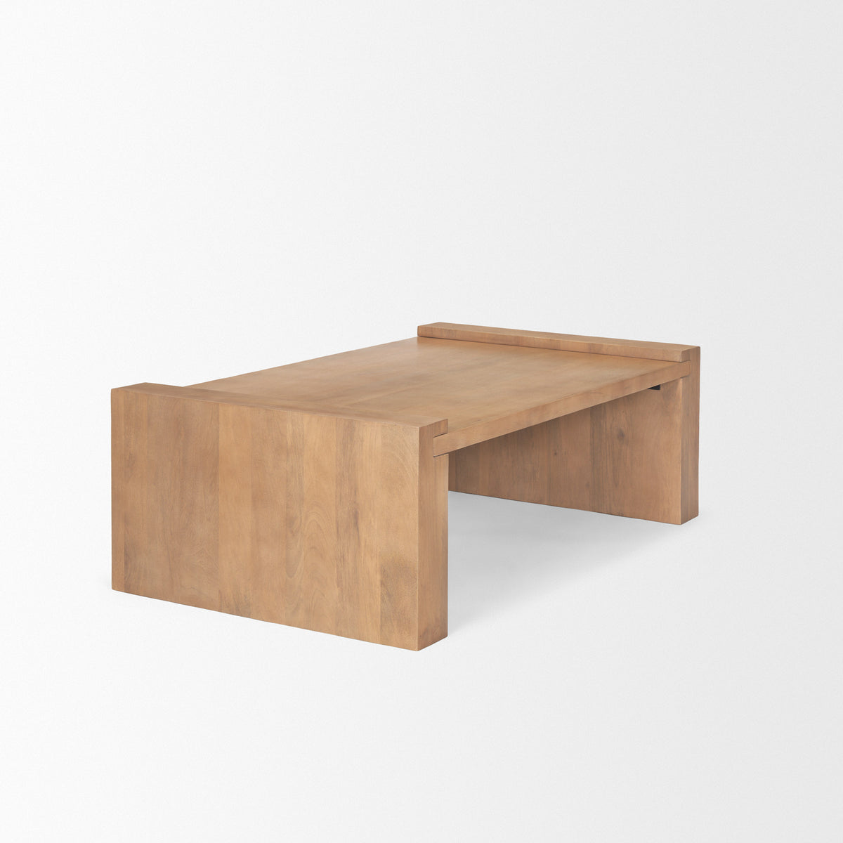 Wesson Dark Brown Wooden Rectangular Coffee Table-Coffee Tables-DECOROLALA