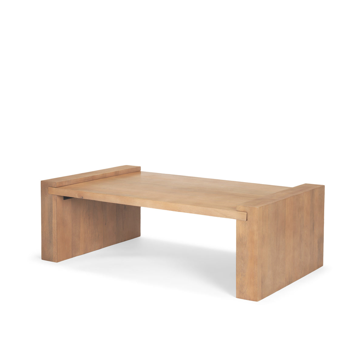 Wesson Dark Brown Wooden Rectangular Coffee Table-Coffee Tables-DECOROLALA