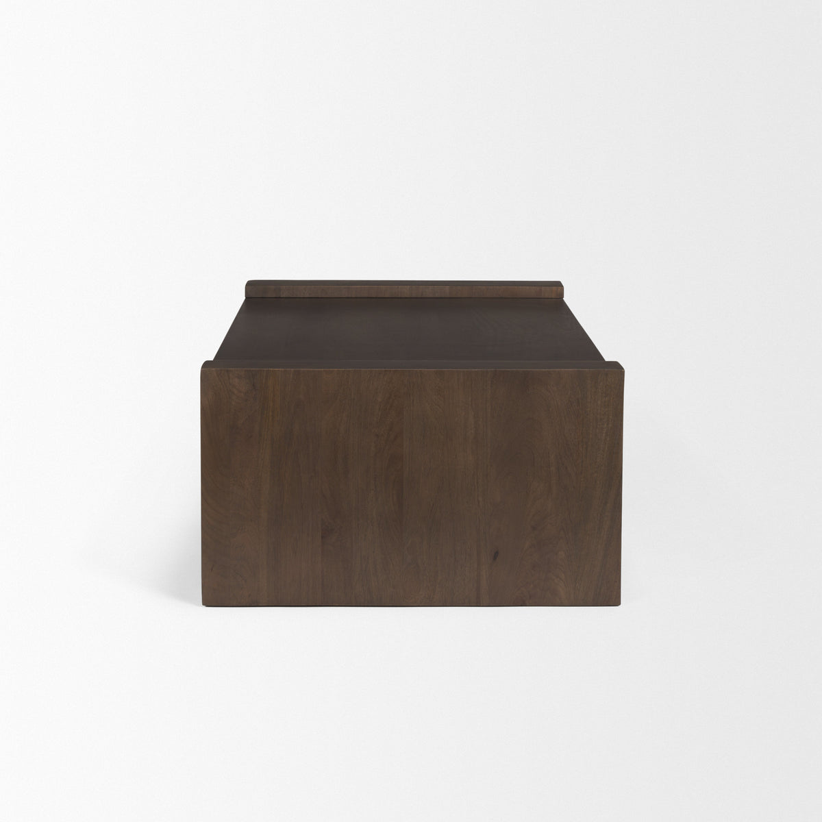 Wesson Dark Brown Wooden Rectangular Coffee Table-Coffee Tables-DECOROLALA