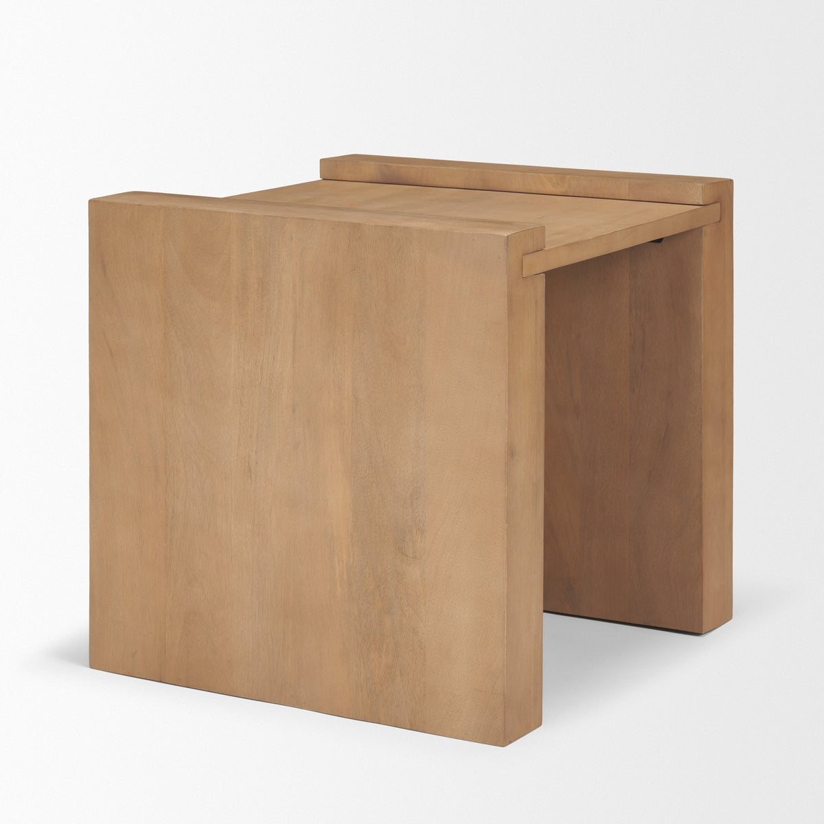 Wesson Light Brown Wood Accent Table-Accent Tables-DECOROLALA
