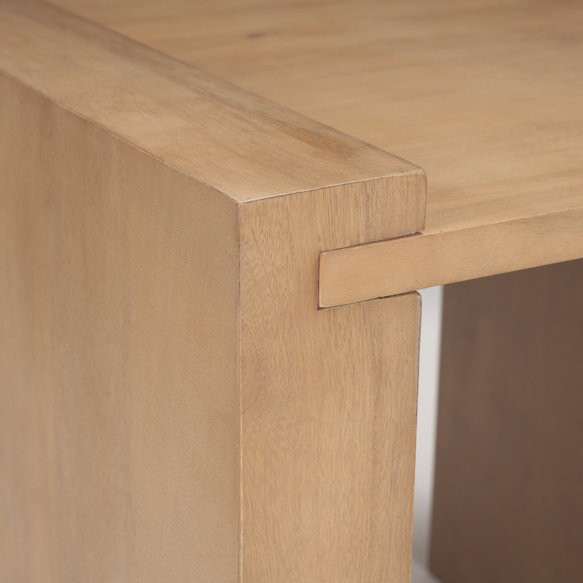 Wesson Light Brown Wood Accent Table-Accent Tables-DECOROLALA