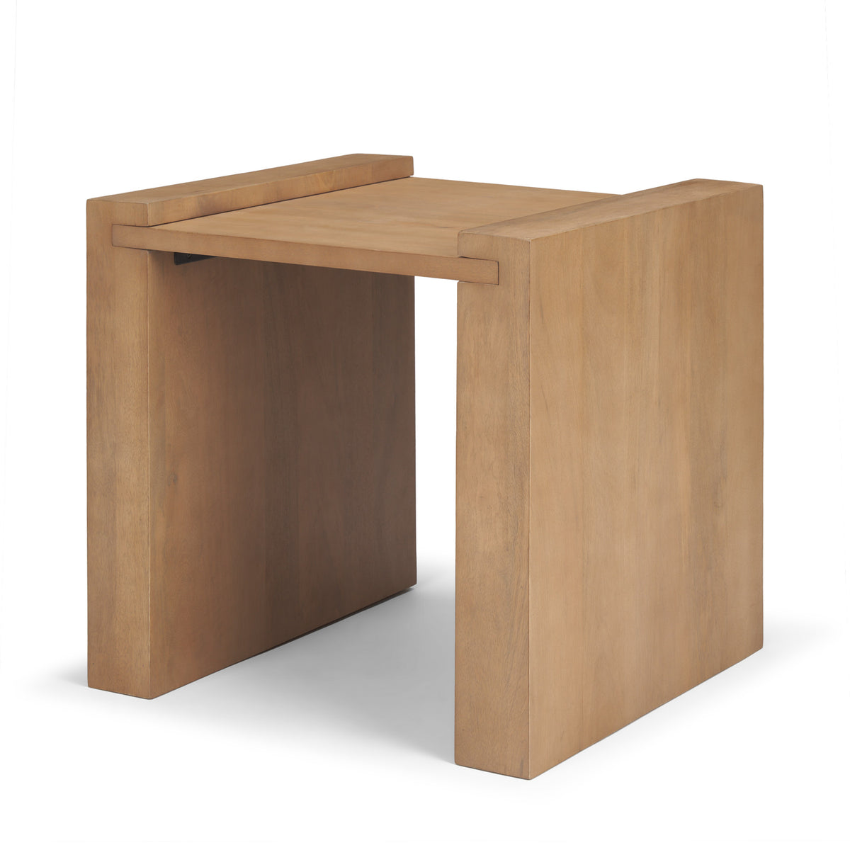 Wesson Wood Accent Table - Light Brown-Accent Tables-DECOROLALA