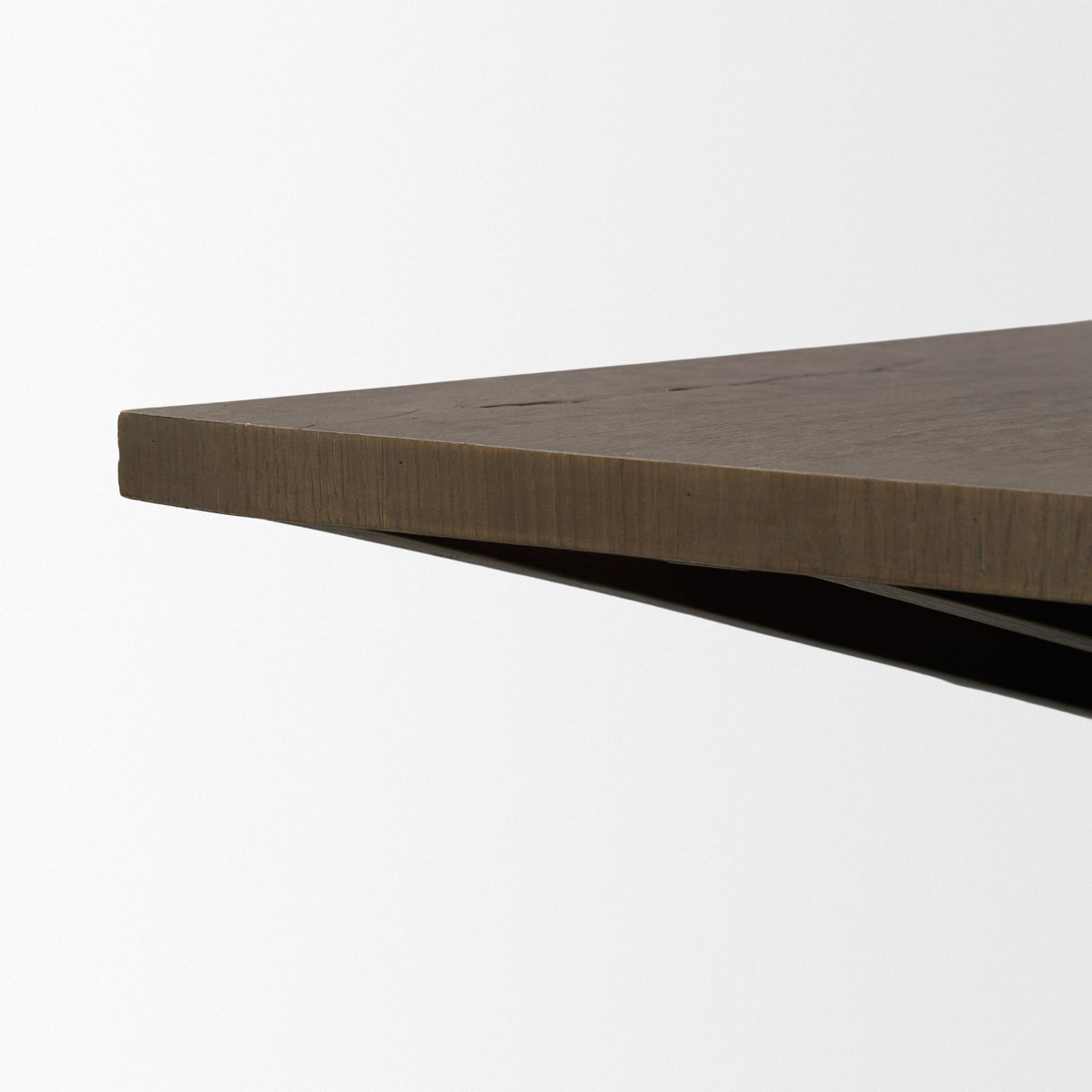 West 55L x 32W x 14H Medium Brown Wooden Angled Coffee Table-Coffee Tables-DECOROLALA