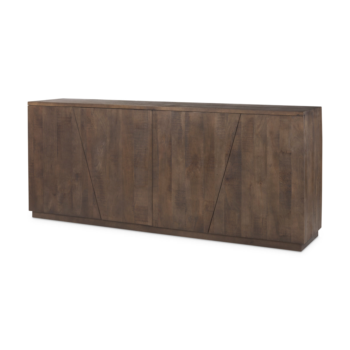 West 82.0L x 18.0W x 34.0H Wooden Angular Sideboard-Sideboards & Buffets-DECOROLALA