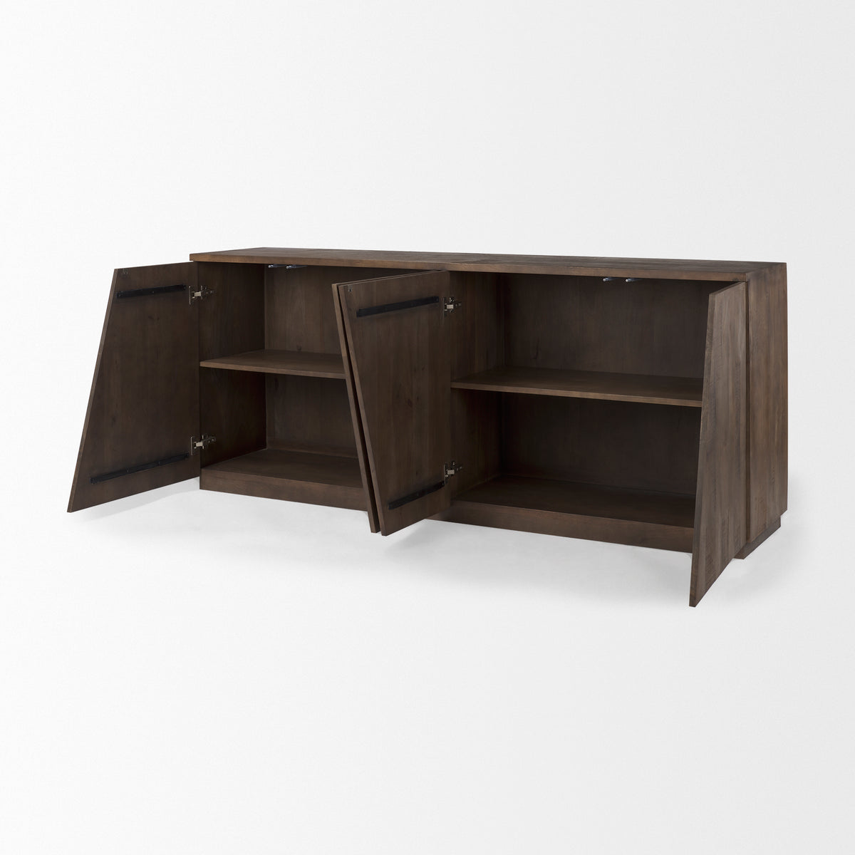 West 82.0L x 18.0W x 34.0H Wooden Angular Sideboard-Sideboards & Buffets-DECOROLALA
