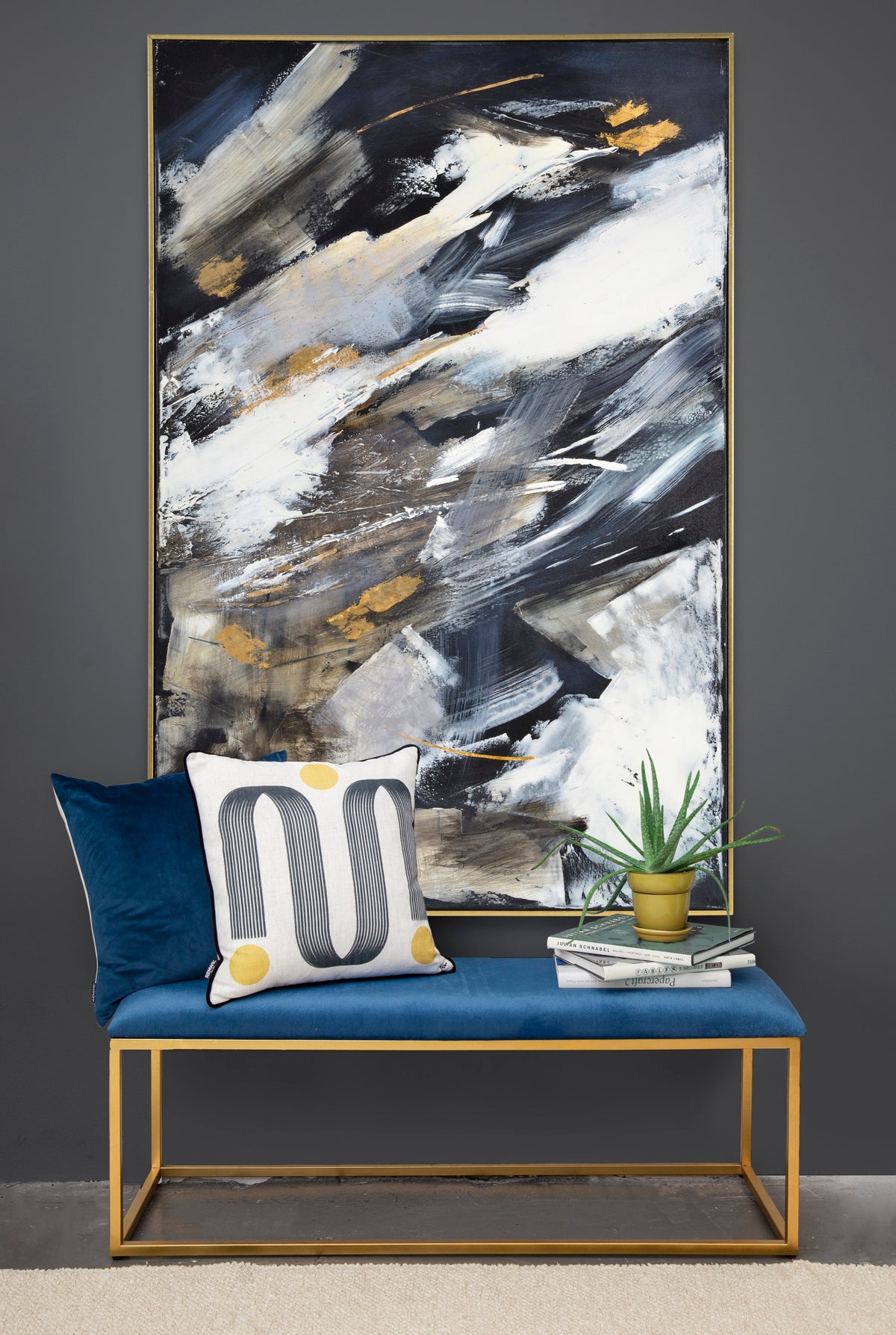 Westmount 40" Wide Canvas Art, Gold-Canvas Prints-DECOROLALA