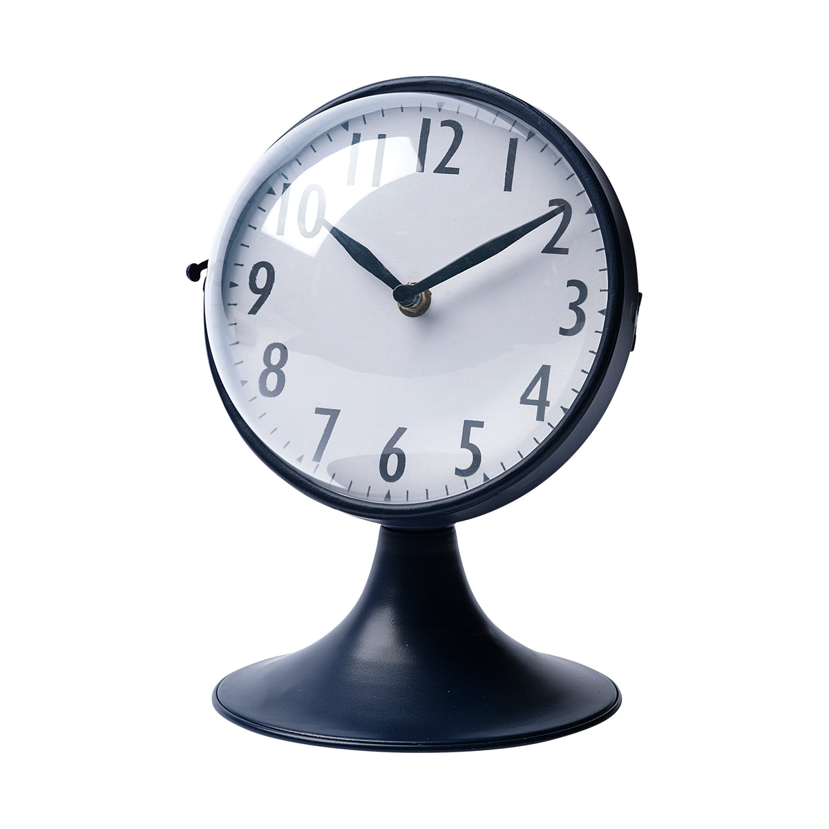 Weymouth Blue Metal Glass Dome Table Clock-Table Clocks-DECOROLALA