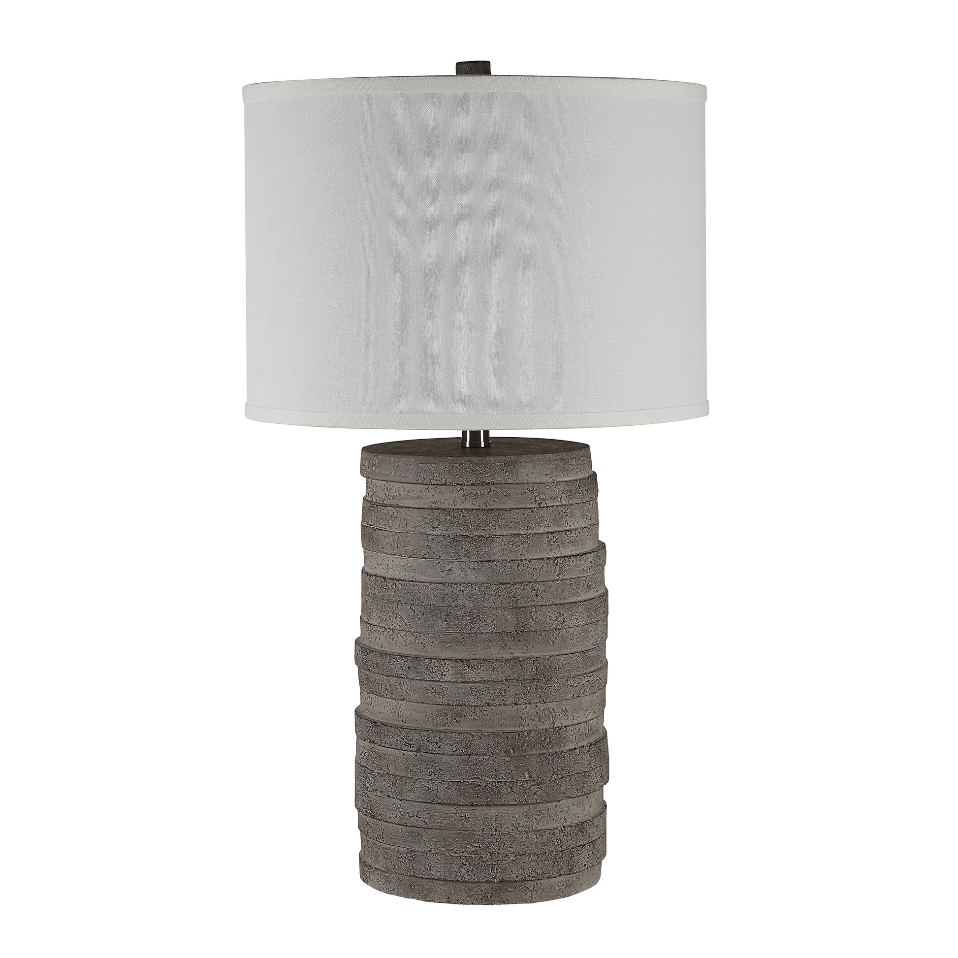 Whalen 28" Table Lamp Warm Charcoal Grey-Table Lamp-DECOROLALA