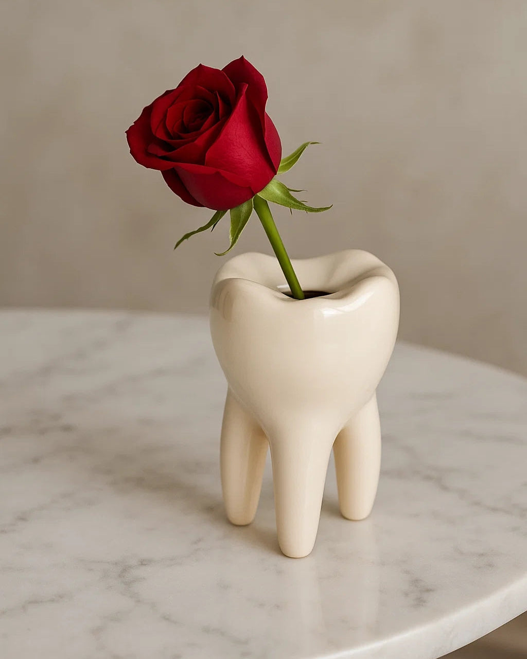 Whimsical Tooth-Shaped Vase-Vase-DECOROLALA