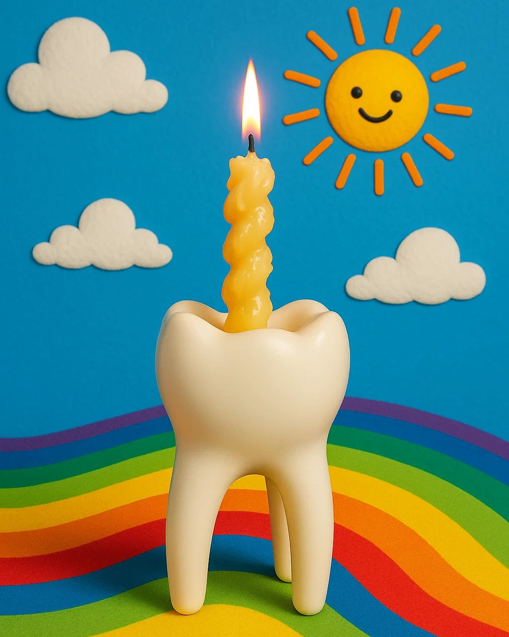 Whimsical Tooth-Shaped Vase-Vase-DECOROLALA