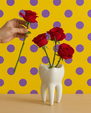 Whimsical Tooth-Shaped Vase-Vase-DECOROLALA
