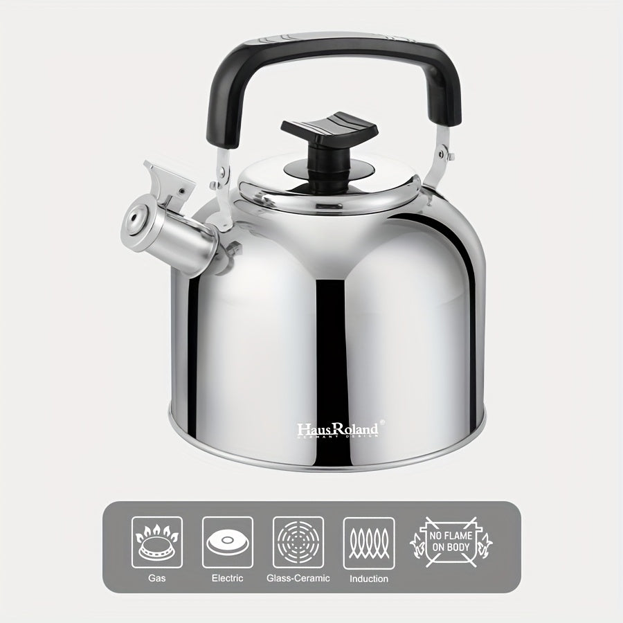 Whistling Kettle Stainless Steel Stove Safe-Stovetop Kettles-DECOROLALA