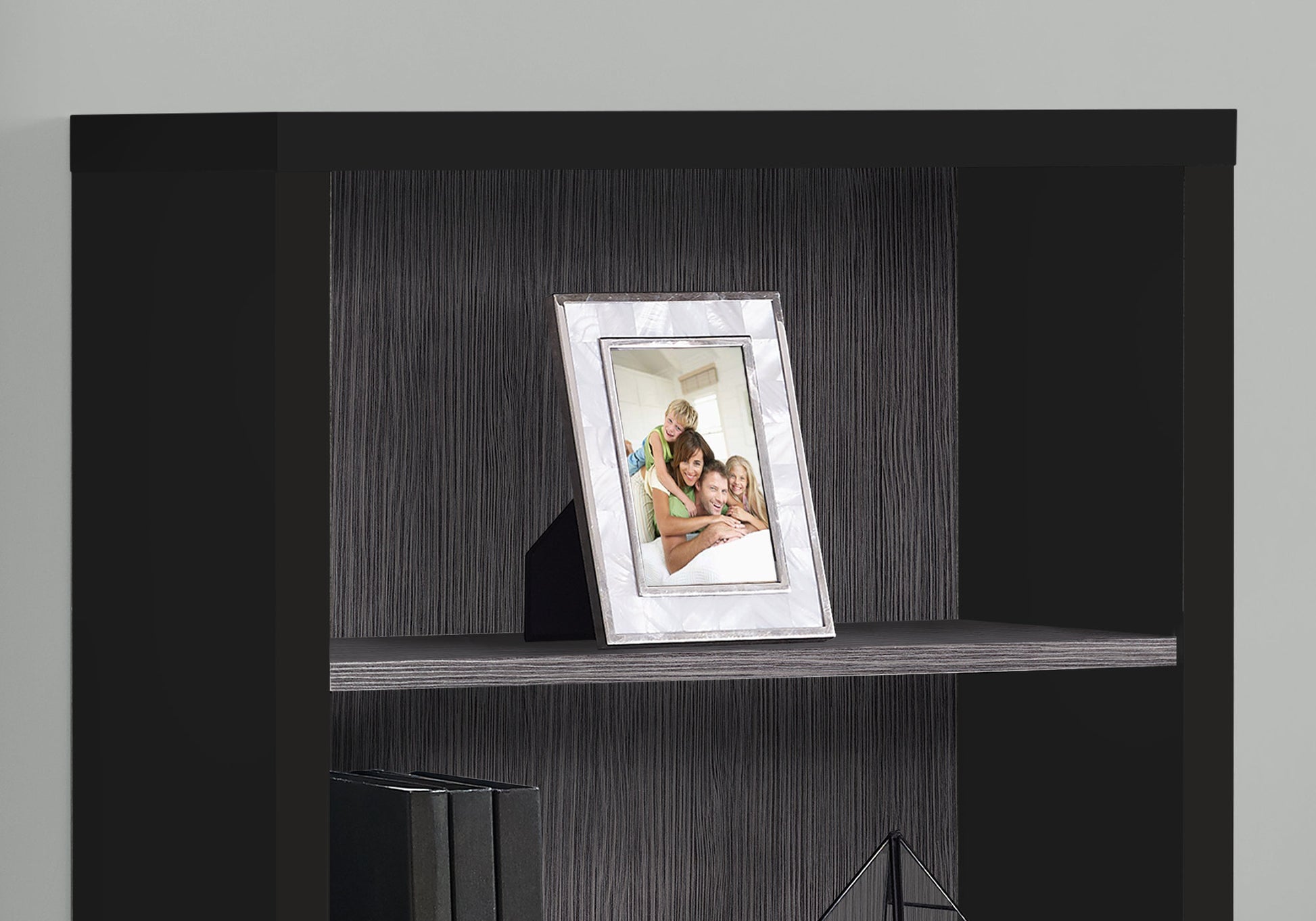 White 48"H Bookcase With 4 Adjustable Shelves-Computer Desk-DECOROLALA