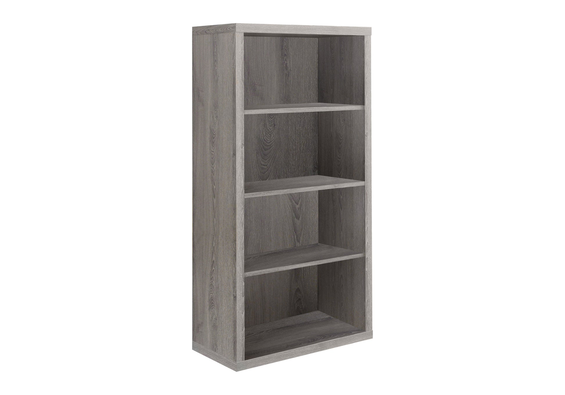 White 48"H Bookcase With 4 Adjustable Shelves-Computer Desk-DECOROLALA