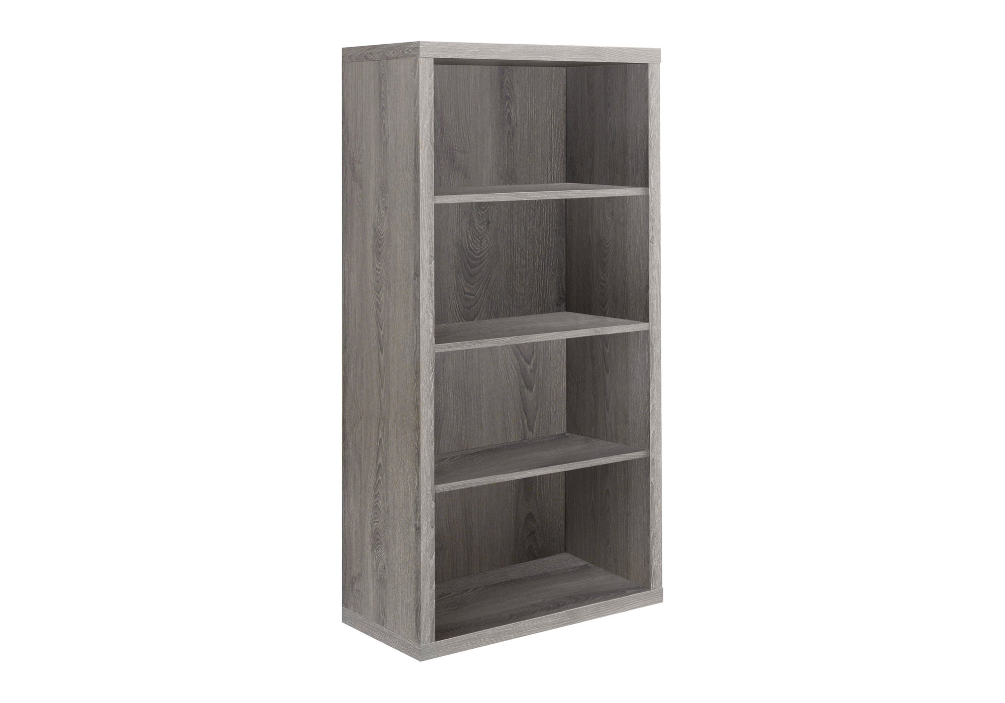 White 48"H Bookcase With 4 Adjustable Shelves-Computer Desk-DECOROLALA