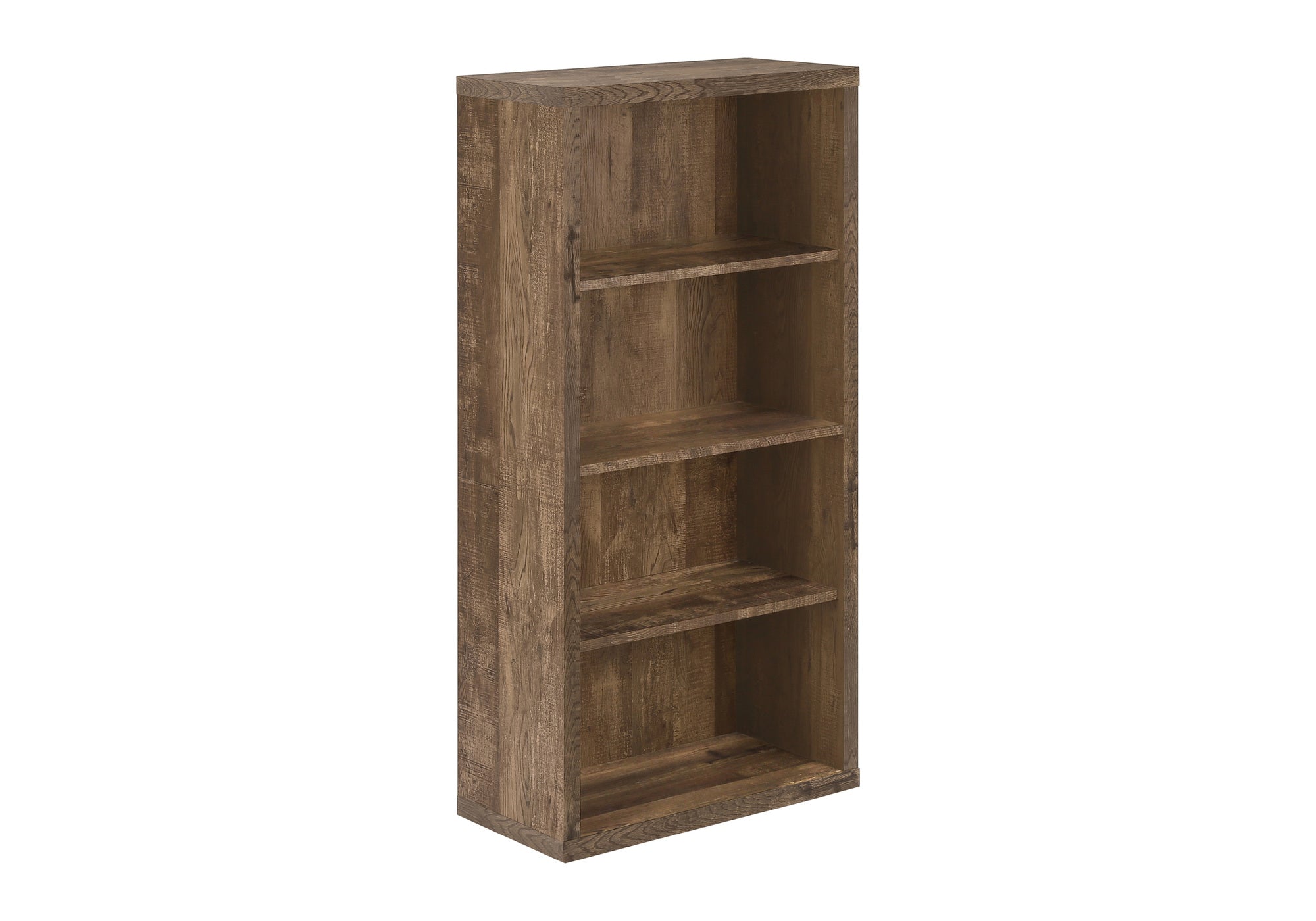 White 48"H Bookcase With 4 Adjustable Shelves-Computer Desk-DECOROLALA