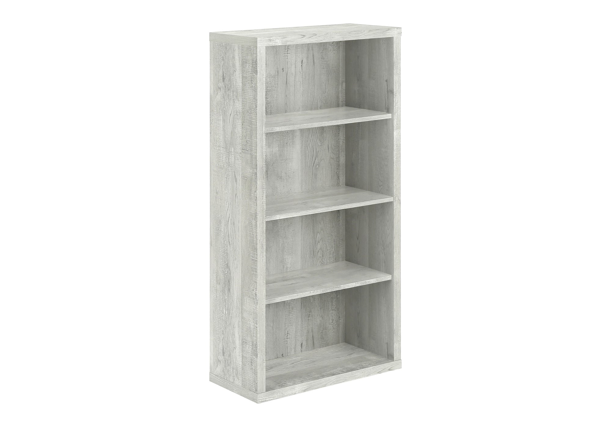 White 48"H Bookcase With 4 Adjustable Shelves-Computer Desk-DECOROLALA