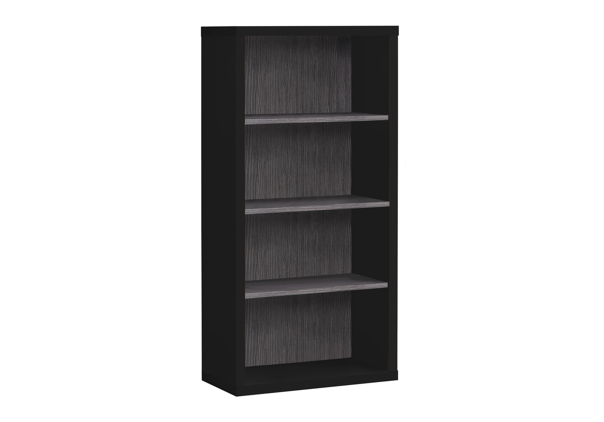White 48"H Bookcase With 4 Adjustable Shelves-Computer Desk-DECOROLALA