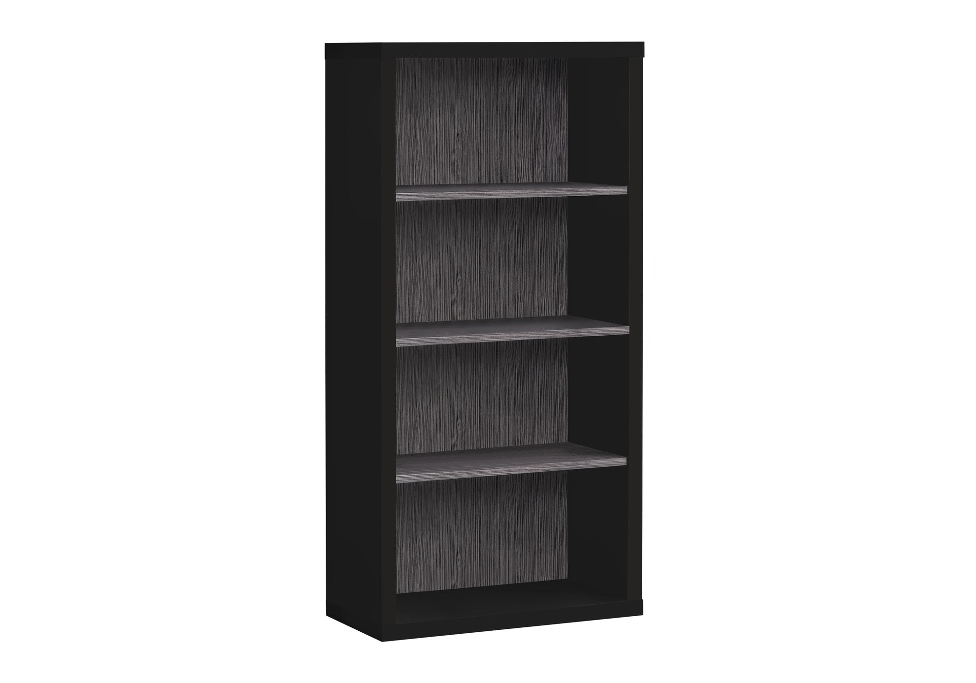 White 48"H Bookcase With 4 Adjustable Shelves-Computer Desk-DECOROLALA