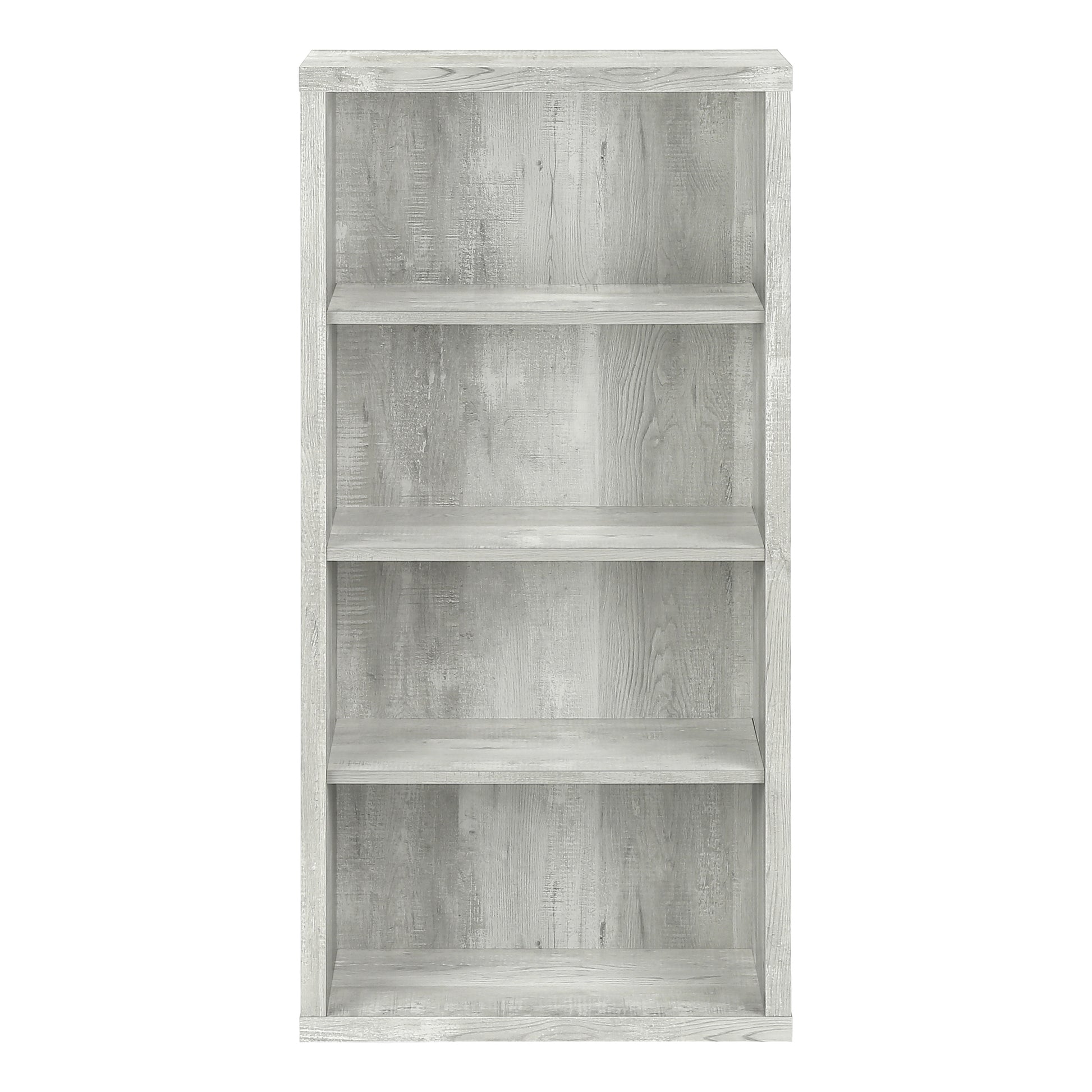 White 48"H Bookcase With 4 Adjustable Shelves-Computer Desk-DECOROLALA
