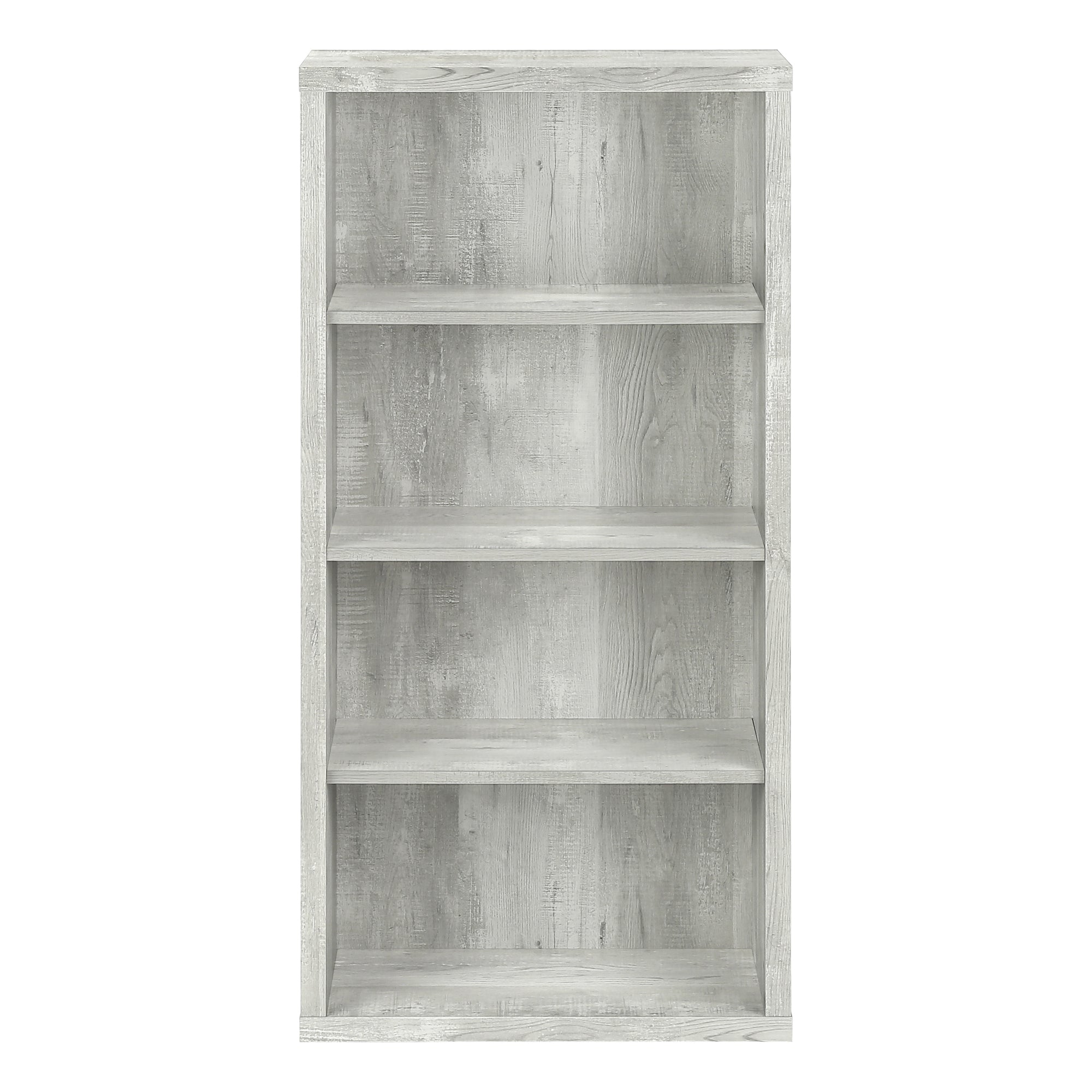 White 48"H Bookcase With 4 Adjustable Shelves-Computer Desk-DECOROLALA