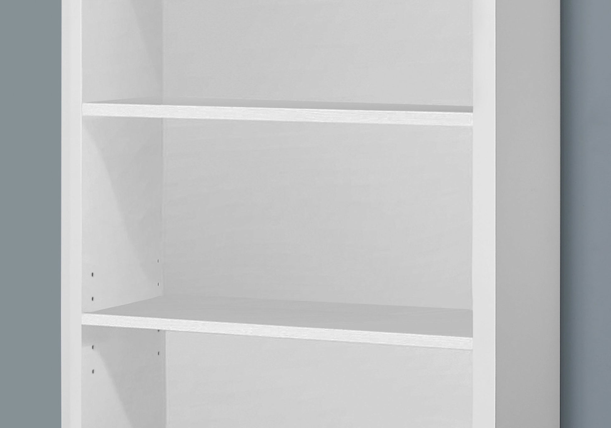 White 48"H Bookcase With 4 Adjustable Shelves-Computer Desk-DECOROLALA