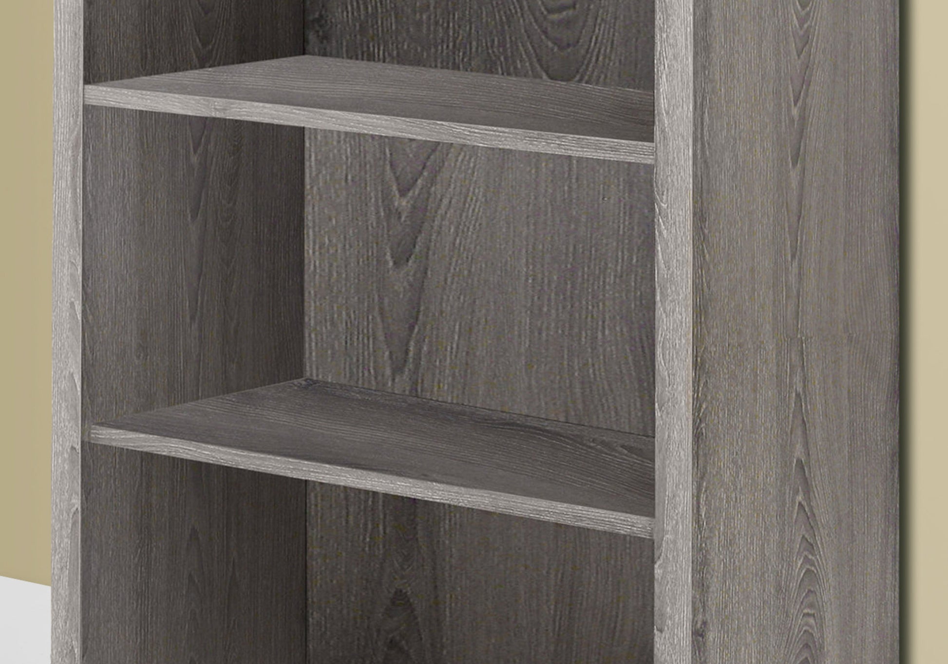 White 48"H Bookcase With 4 Adjustable Shelves-Computer Desk-DECOROLALA