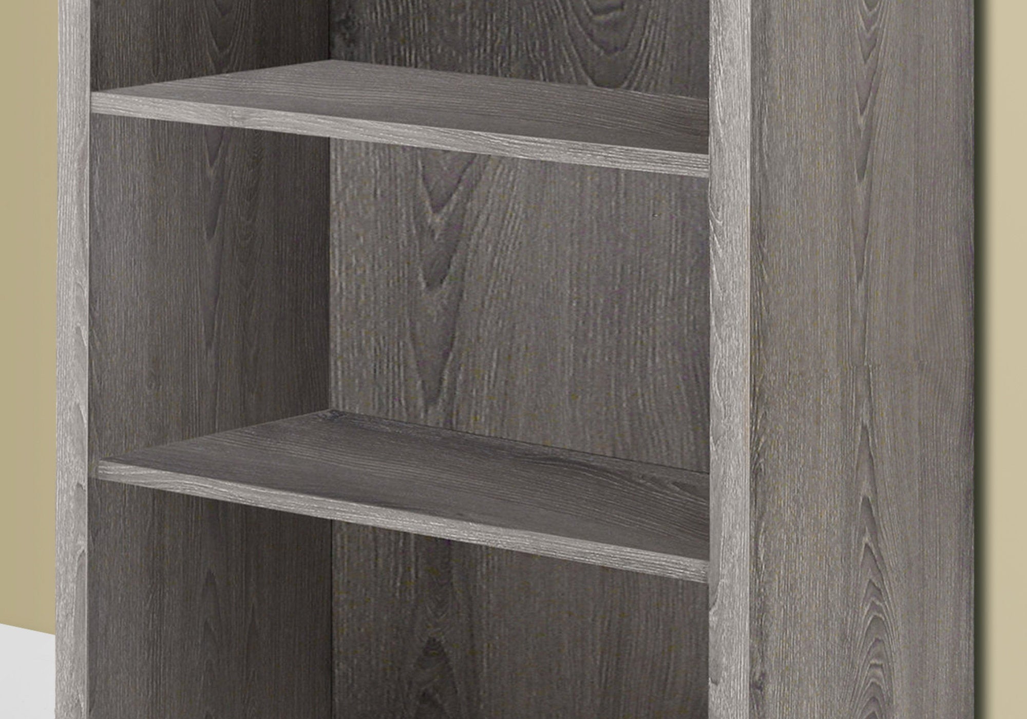 White 48"H Bookcase With 4 Adjustable Shelves-Computer Desk-DECOROLALA