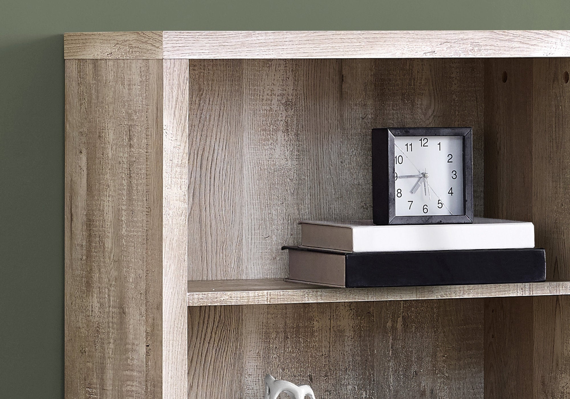 White 48"H Bookcase With 4 Adjustable Shelves-Computer Desk-DECOROLALA