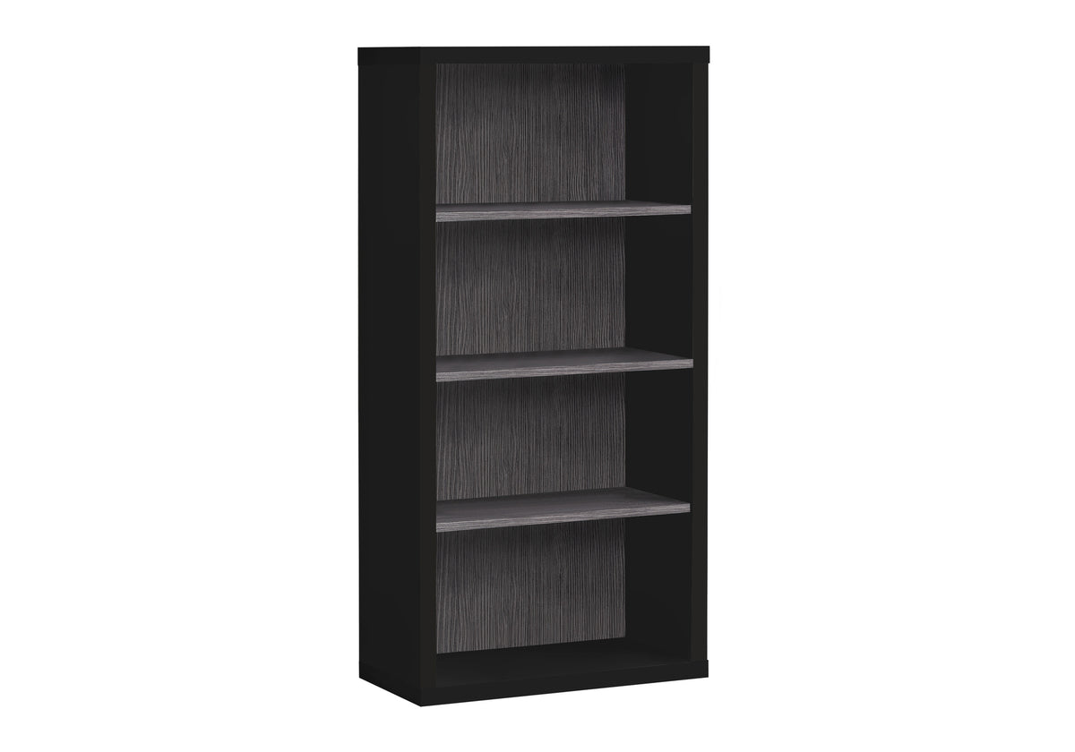 White 48"H Bookcase With 4 Adjustable Shelves-Computer Desks-DECOROLALA