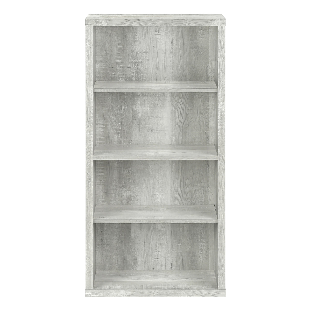 White 48"H Bookcase With 4 Adjustable Shelves-Computer Desks-DECOROLALA