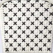 White And Brown Faux Rattan Dining Chair-Outdoor Chairs-DECOROLALA