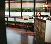 " White And Espresso Solid Wood Bar Chair-Bar Chairs-DECOROLALA